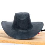 Chapéu Country Western em Couro Legítimo com Aba Larga e Copa Alta