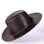 Chapéu Inglês em Couro Legítimo com Trancinha Removível