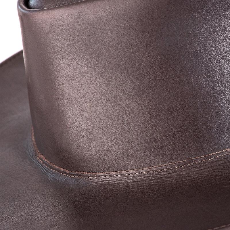 Chapéu Inglês em Couro Legítimo com Trancinha Removível