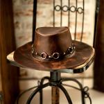 Chapéu Rock Outback em Couro Legítimo John Bonham Led Zeppelin