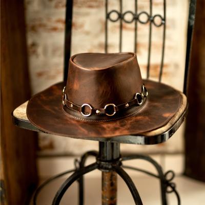 Chapéu Rock Outback em Couro Legítimo John Bonham Led Zeppelin