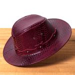 Chapéu Western em Couro Legítimo Anaconda Texano Aba Curta