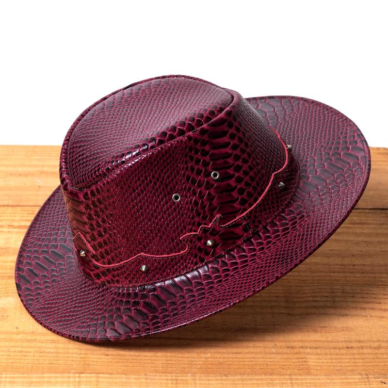 Chapéu Western em Couro Legítimo Anaconda Texano Aba Curta