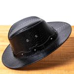 Chapéu Western em Couro Legítimo Anaconda Texano Aba Curta